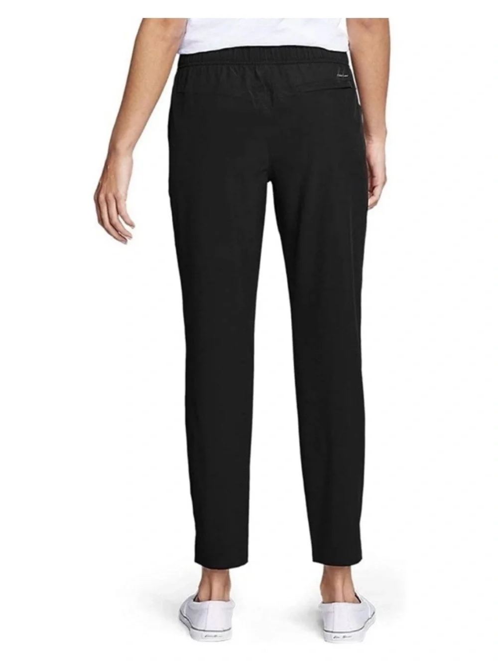 Eddie Bauer Women's Departure Ankle Pants Medium Black Pull-On Stretch Hiking - Picture 3 of 16